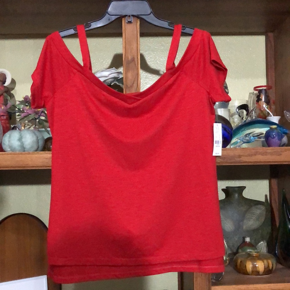 Soho Ladies Cold Shoulder Top